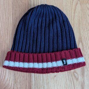 Stussy Navy and Red Knit Beanie
